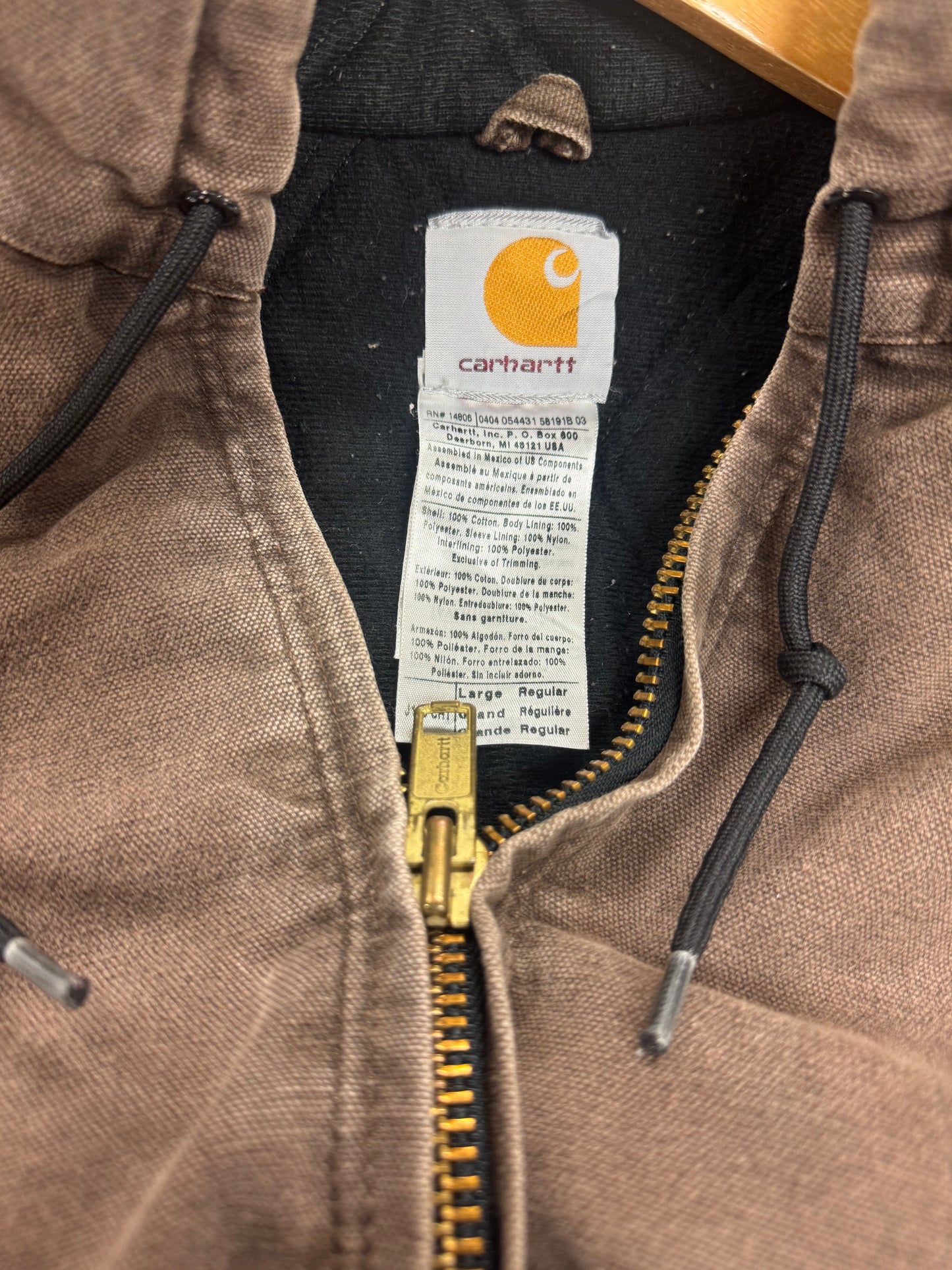 “Vintage” Carhartt Zip Hoodie Jacket (Brown)