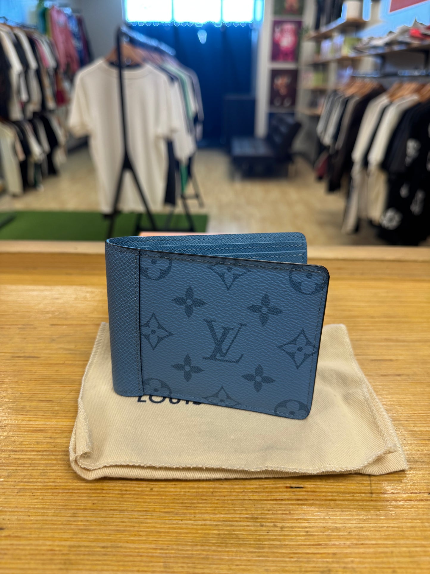 LV Multiple Wallet “Monogram Eclipse Lagoon Blue”