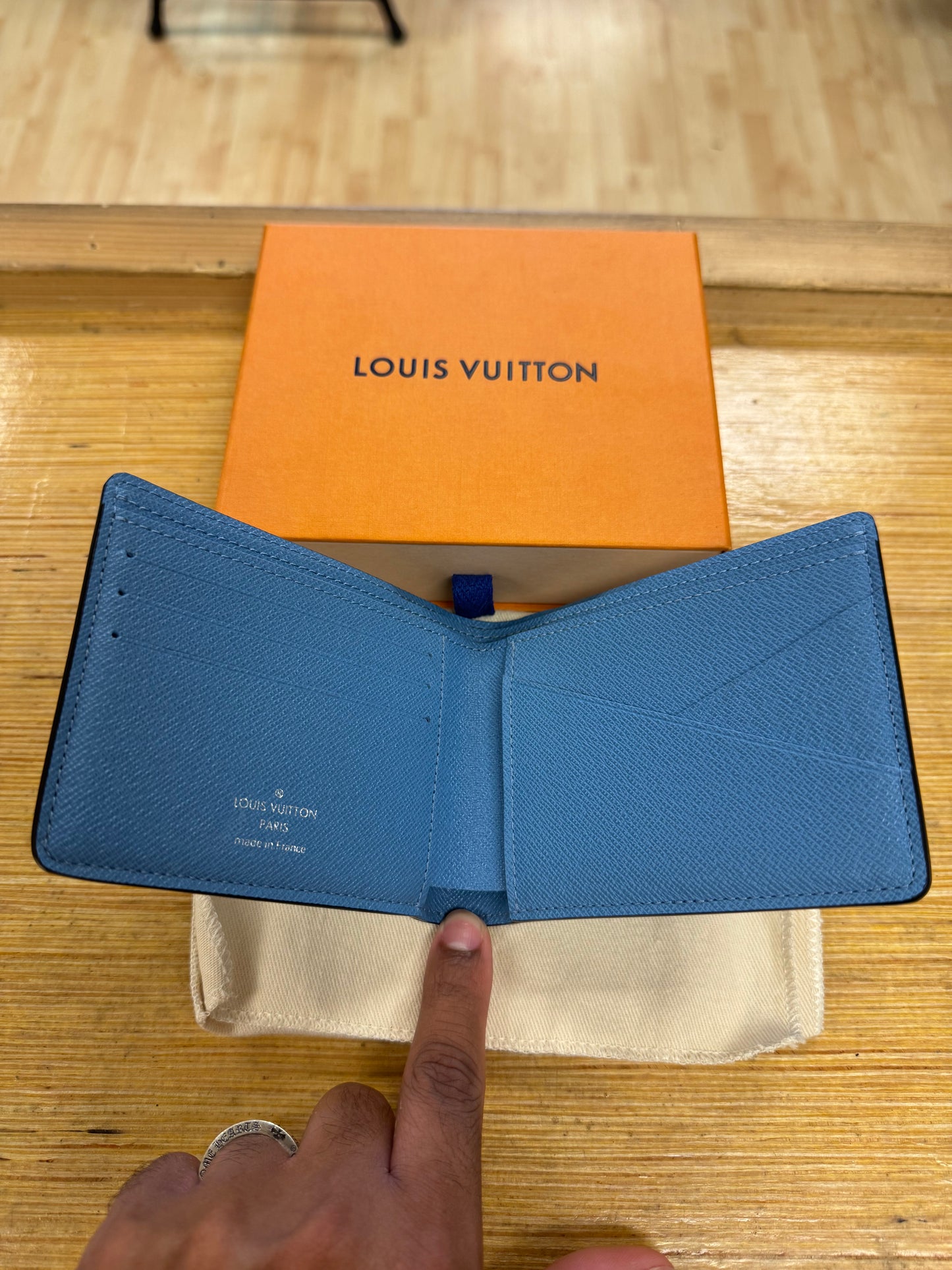 LV Multiple Wallet “Monogram Eclipse Lagoon Blue”